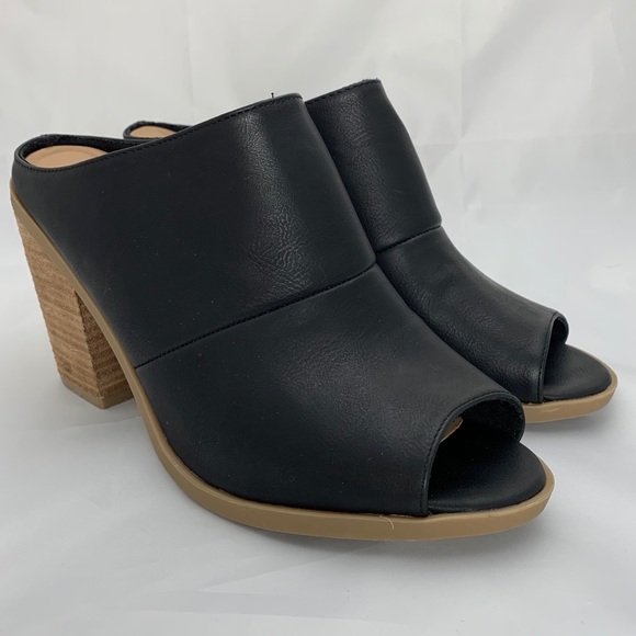 NEW Call it Spring Galerassi Peep Toe Mule Black - Picture 3 of 6